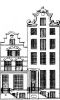 Keizersgracht 243-245. Tekening uit het Grachtenboek van Caspar Philips