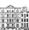 Keizersgracht 279-283. Tekening uit het Grachtenboek van Caspar Philips