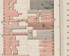 Kaart uit 1876 van buurt SS: veel inpandige bebouwing
