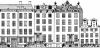 Keizersgracht 369-381. Tekening uit het Grachtenboek van Caspar Philips