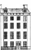 Keizersgracht 382. Tekening uit het Grachtenboek van Caspar Philips.