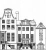 Keizersgracht 473-479. Tekening uit het Grachtenboek van Caspar Philips