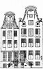 Keizersgracht 496 en 494. Tekening uit het Grachtenboek van Caspar Philips