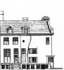 Keizersgracht 95A hoek Herenstraat. Tekening uit het Grachtenboek van Caspar Philips