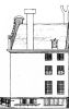 Leidsegracht 27, zijgevel aan de Keizersgracht. Tekening uit het Grachtenboek van Caspar Philips