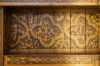 7de-eeuwse plafondschildering op balken en planken in het voorhuis (&copy; Walther Schoonenberg)