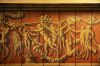 17de-eeuwse plafondschildering op balken en planken in de voorkamer (&copy; Walther Schoonenberg)