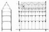 Dwars- en langsdoorsnede. Reconstructietekeningen architect Weber