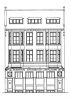 Voorgevel. Ontwerptekening van H. Elte en G. F. Mastenbroek Voorgevel. Ontwerptekening van H. Elte en G. F. Mastenbroek