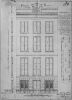 Ontwerptekening van de gevel in 1859