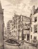 Koggestraat v��r de demping op een tekening van Gerrit Lamberts uit 1822