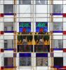 Glas-in-loodvenster gezien vanuit het interieur (&copy; Walther Schoonenberg)