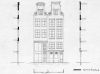 Vernieuwen van het bovengedeelte van de voorgevels van nr. 2-4. Bouwtekening arch. D. van Oort Hzn, 1897
