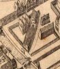 Pakhuizen op de kaart van Pieter Bast uit 1559.