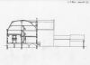 Reconstructie van de doorsnede in de 17de eeuw. Tekening H.J. Zantkuijl, 1973