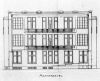 Bouwtekening van de achtergevel