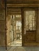 Uitzicht vanuit het huis op de Spiegelgracht. Tekening van Gerrit Lamberts Uitzicht vanuit het huis op de Spiegelgracht. Tekening van Gerrit Lamberts