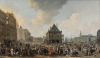 De Dam met het Stadhuis in aanbouw, Johannes Lingelbach, 1656 De Dam met het Stadhuis in aanbouw, Johannes Lingelbach, 1656