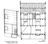 Plattegrond en doorsnede. Tekening H. Zantkuijl, 1955