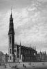 Ontwerp van kerk en toren, perspectieftekening van P.J.H. Cuypers, 1880/86