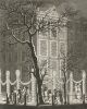 Illuminatie van Herengracht 487 ter gelegenheid van de 40ste verjaardag van Willem V op 8 maart 1788