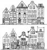 De gevelrij in de Egelantiersstraat v��r en na restauratie