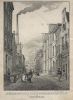 Eerste Passeerdersdwarsstraat begin 19de eeuw. Litho naar een tekening van W. Hekking jr. (&copy; Walther Schoonenberg)