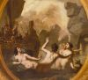 Keizersgracht 494. Laat-17de-eeuwse plafondschildering. Odysseus en de Sirenen.