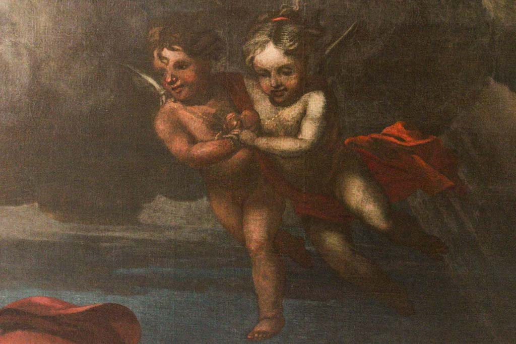 Twee putti met een hart personificeren de Huwelijkse Eendracht  (&copy; Walther Schoonenberg)