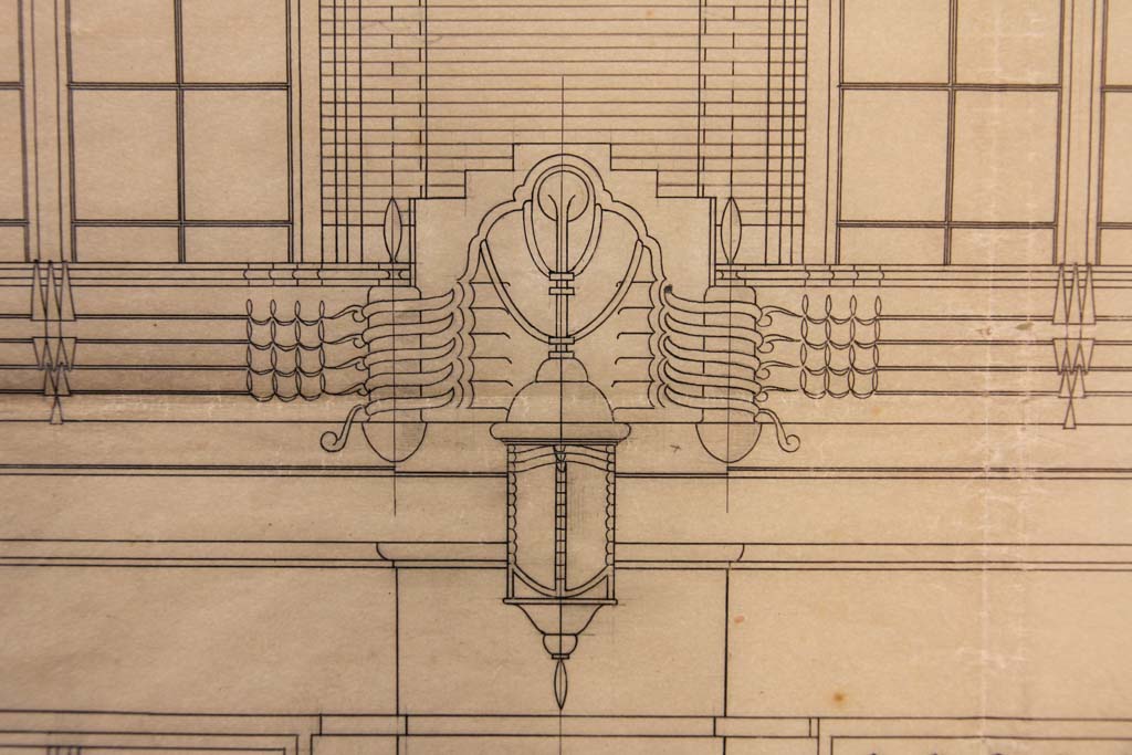 Ontwerptekening architectenbureau Van Gendt (detail)