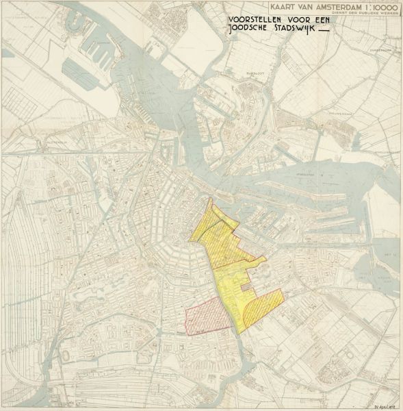 Voorstel voor een Joodse stadswijk, 24 april 1942 (Stadsarchief Amsterdam)